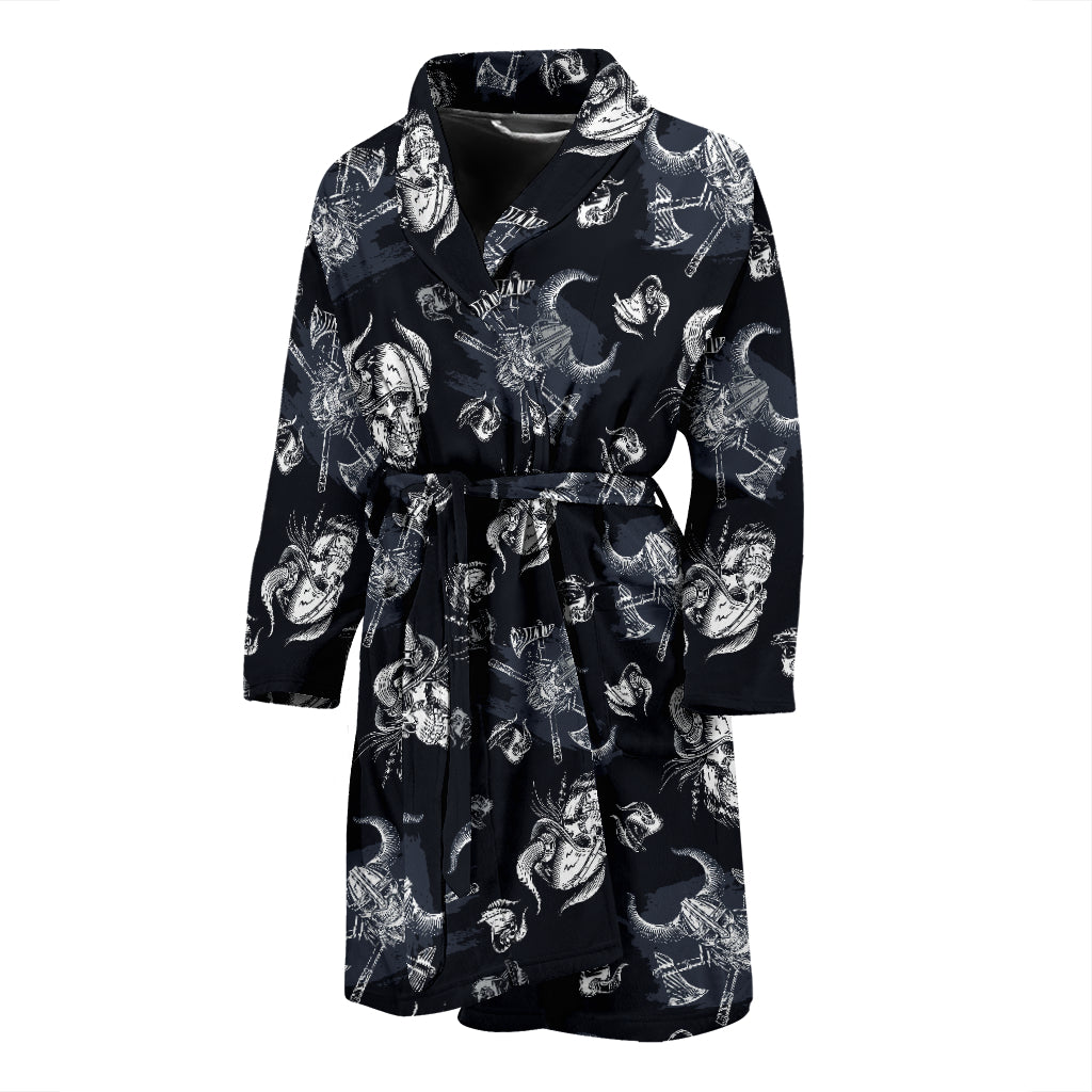 Vikings Print Design LKS304 Men Bathrobe