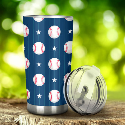 Baseball Star Print Pattern Tumbler