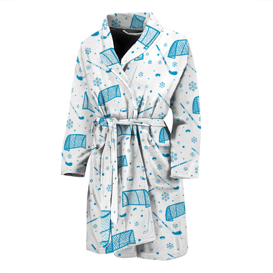 Hockey Print Design LKS303 Men Bathrobe