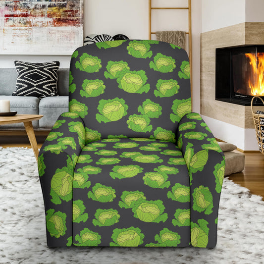 Cabbage Pattern Print Design 01 Recliner Slipcover with Pocket
