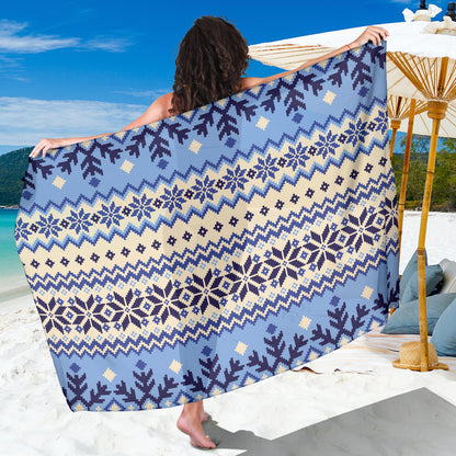 Nordic Pattern Print Design A03 Sarong Pareo Wrap