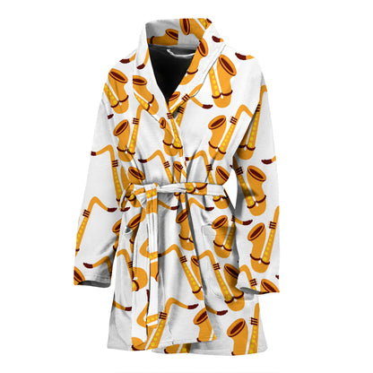 Saxophone Print Design LKS404 Women Bathrobe