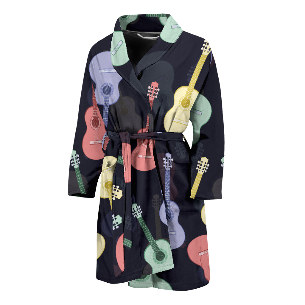 Acoustic Guitar Print Design LKS401 Men Bathrobe