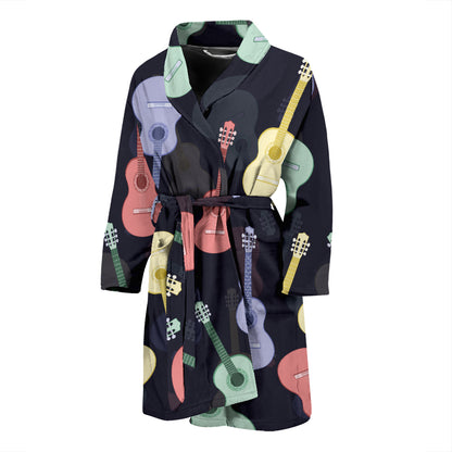 Acoustic Guitar Print Design LKS401 Men Bathrobe