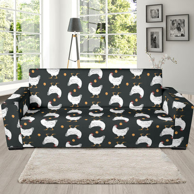 Chicken Pattern Print Design 06 Sofa Slipcover