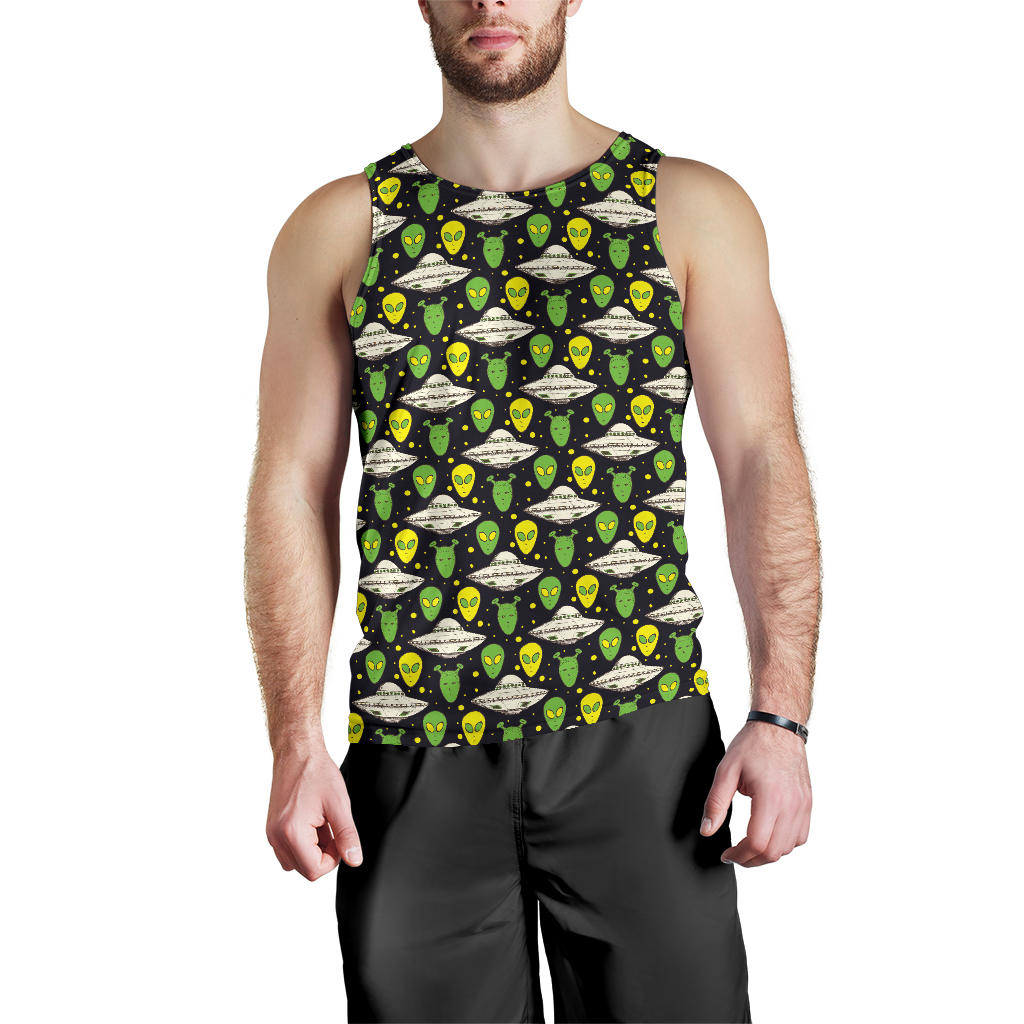 Alien UFO Pattern Men Tank Top