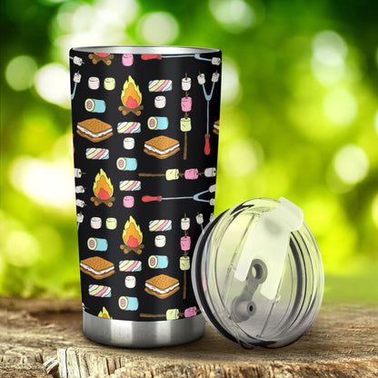 Camping Campfire Marshmallows Tumbler