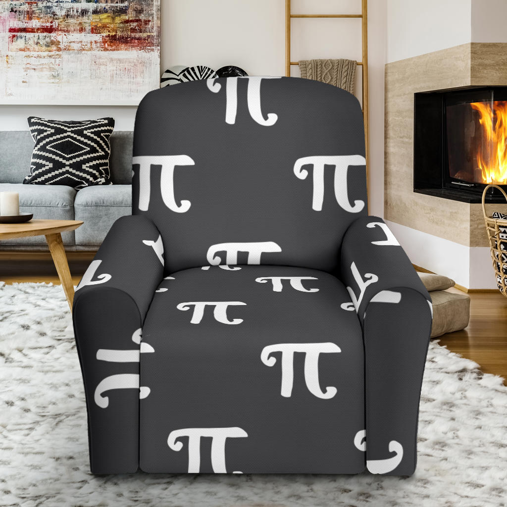 Pi Day Pattern Print Design A01 Recliner Slipcover with Pocket