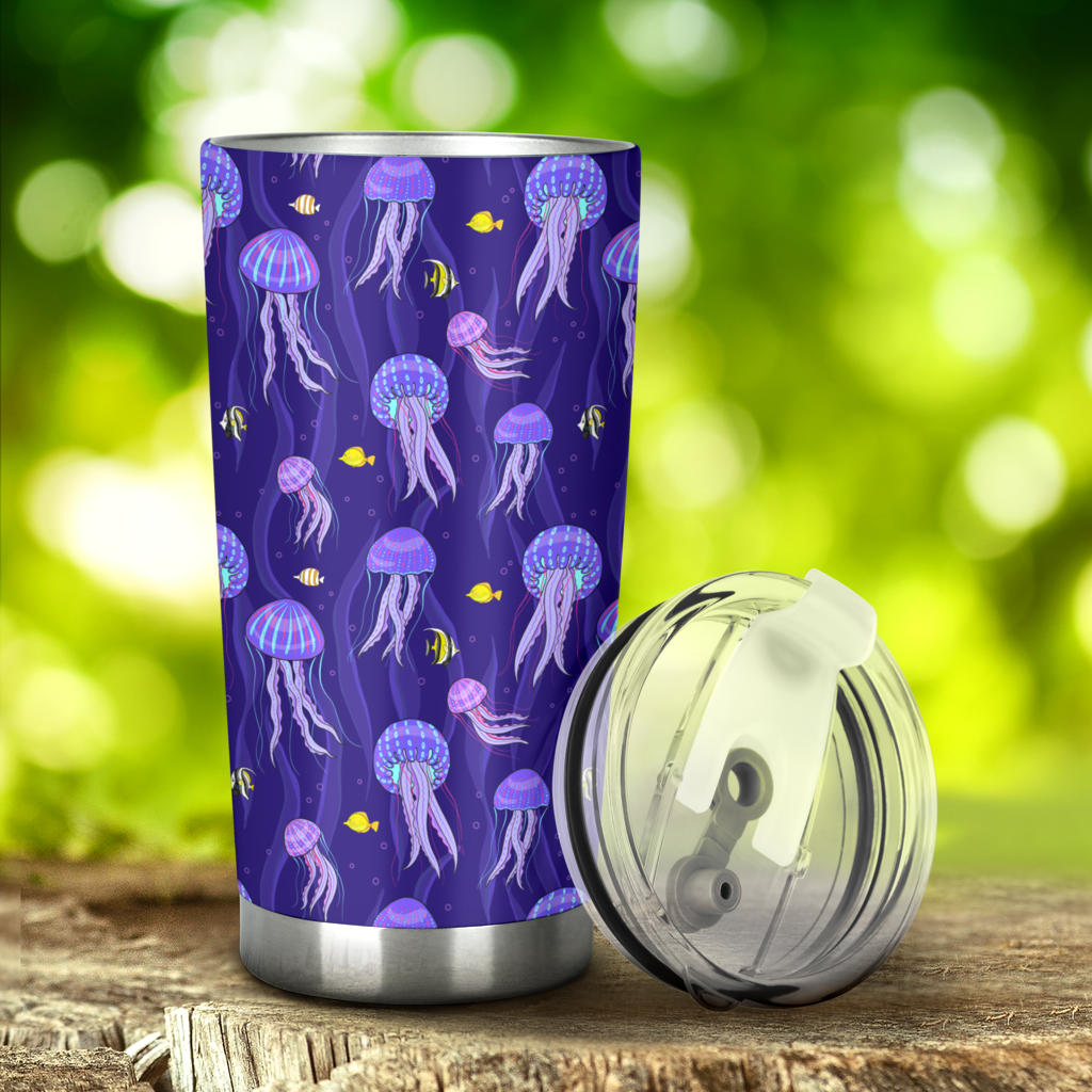 Jellyfish Style Print Tumbler