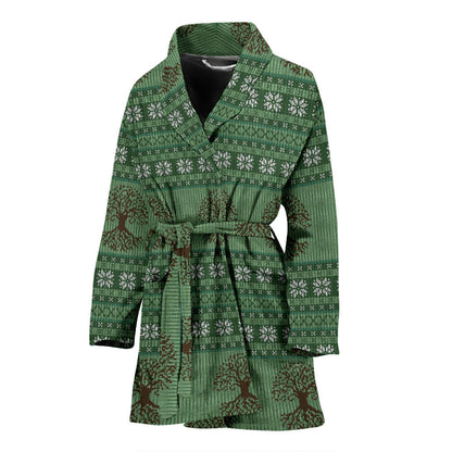 Celtic Pattern Print Design 09 Women Bathrobe
