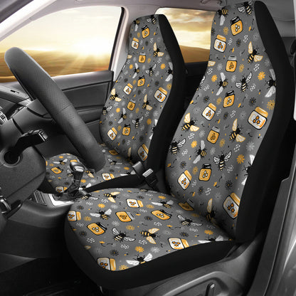 Honey Bee Print Design LKS301 Car Seat Covers