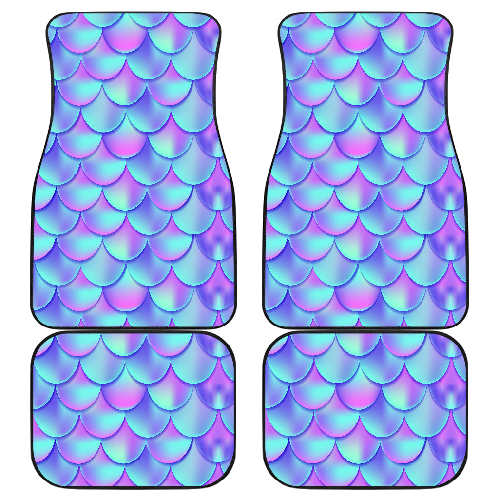 Mermaid Tail Design Print Pattern Car Floor Mats Front Back