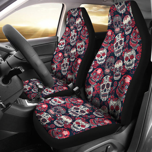 Sugar Skull Print Design LKS303 Car Seat Covers