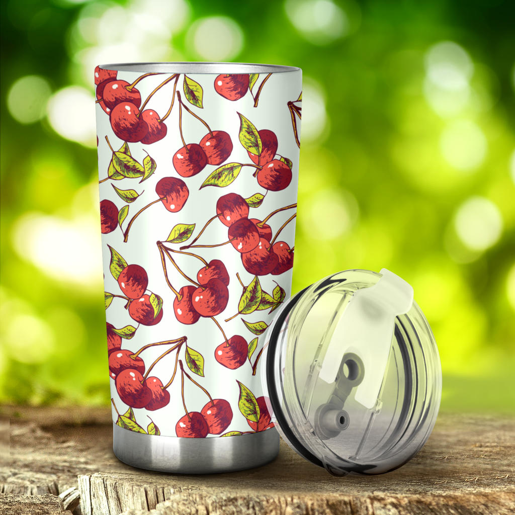 Cherry Hand Draw Tumbler