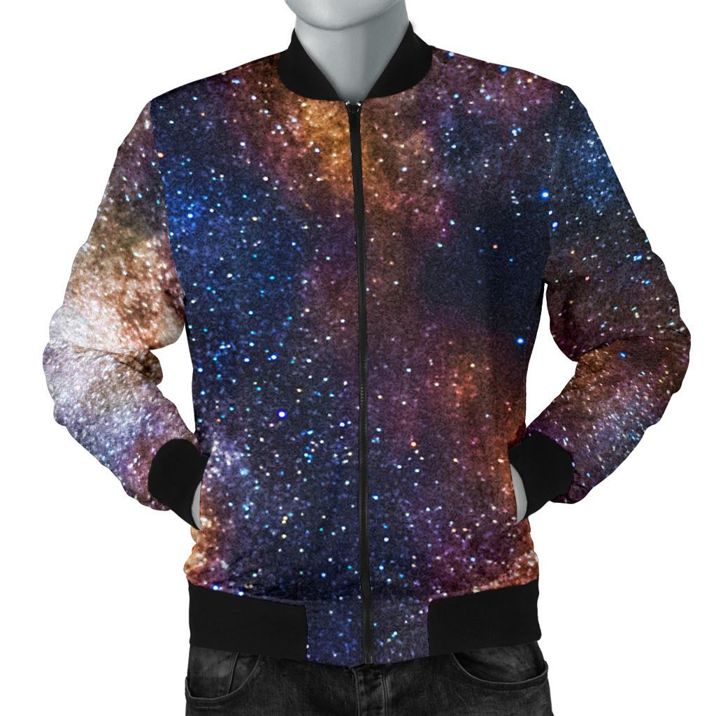 Celestial Milky way Galaxy Men Bomber Jacket