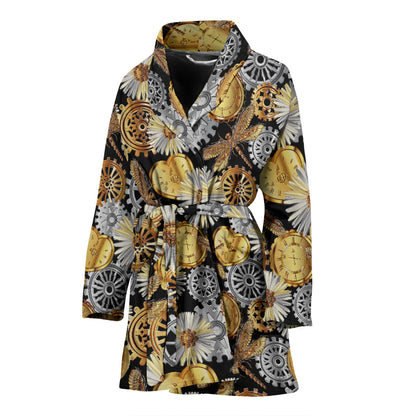 Steampunk Dragonfly Print Design LKS302 Women Bathrobe