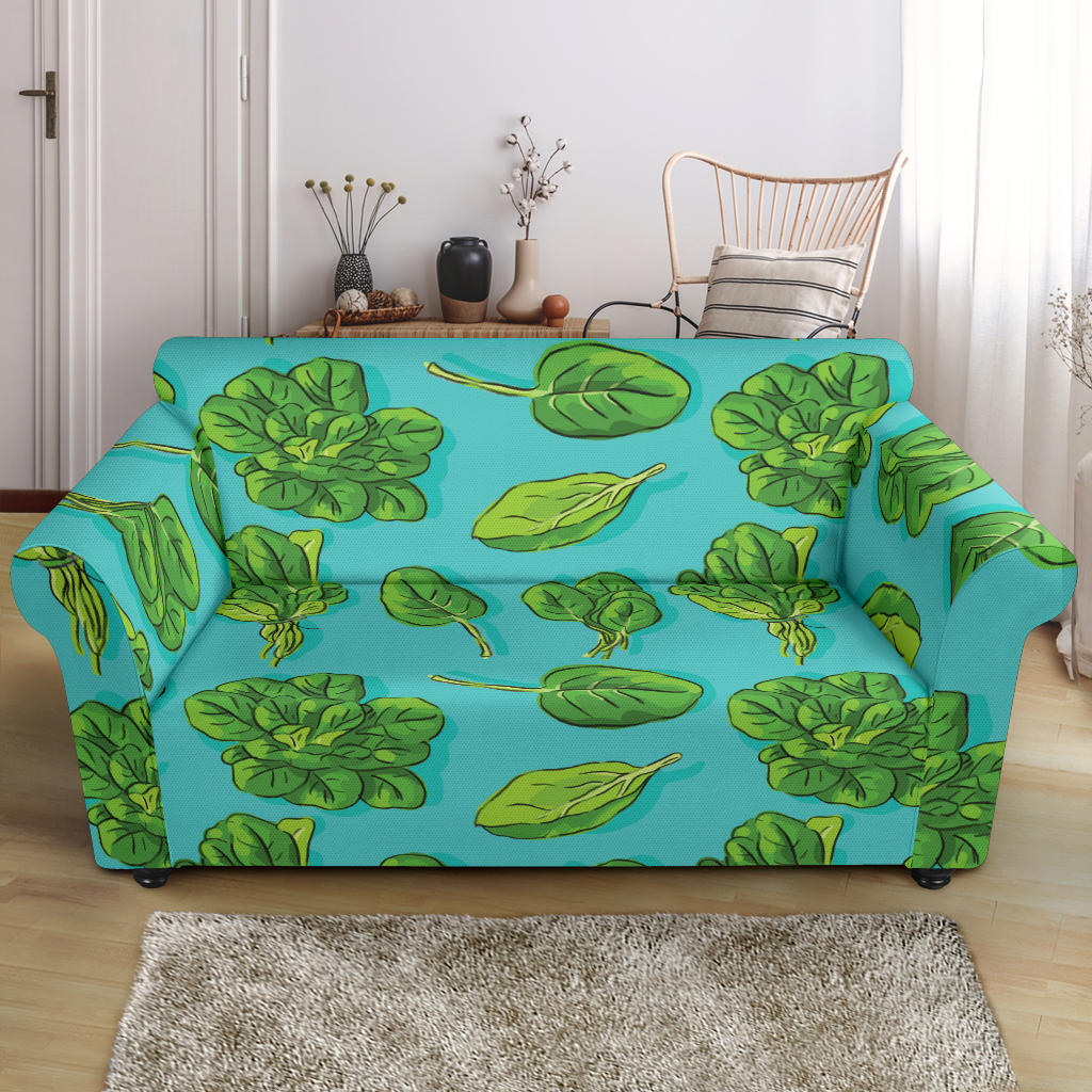 Spinach Print Design LKS301 Loveseat Couch Slipcover