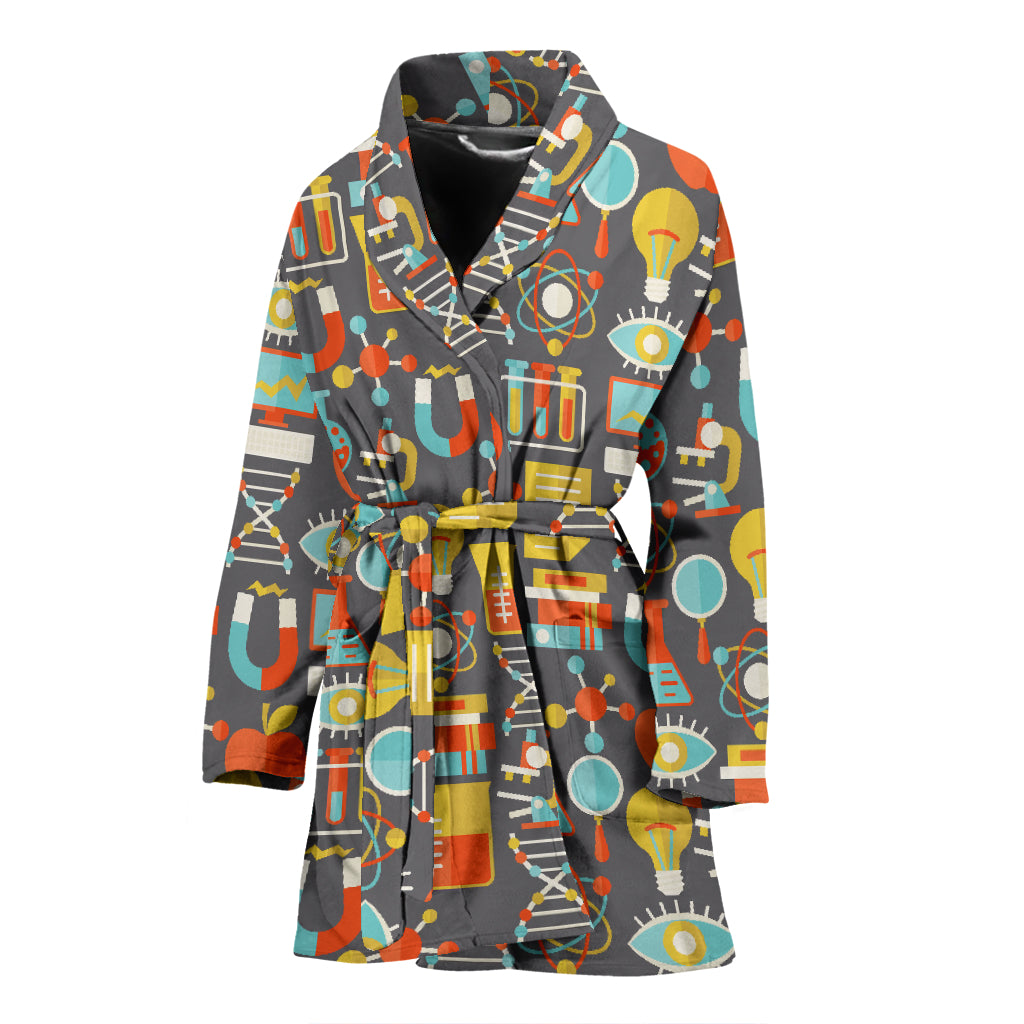 Science Print Design LKS302 Women Bathrobe