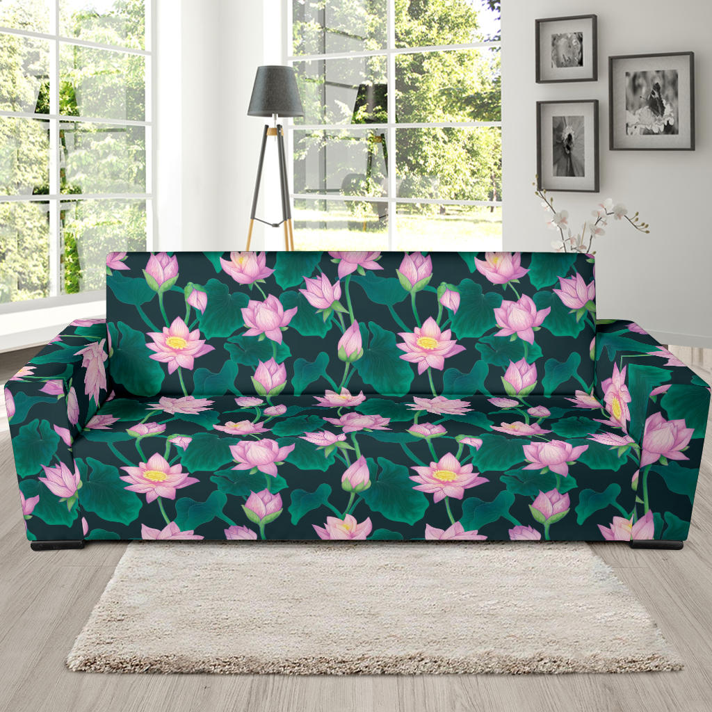 Water Lily Print Design LKS302 Sofa Slipcover