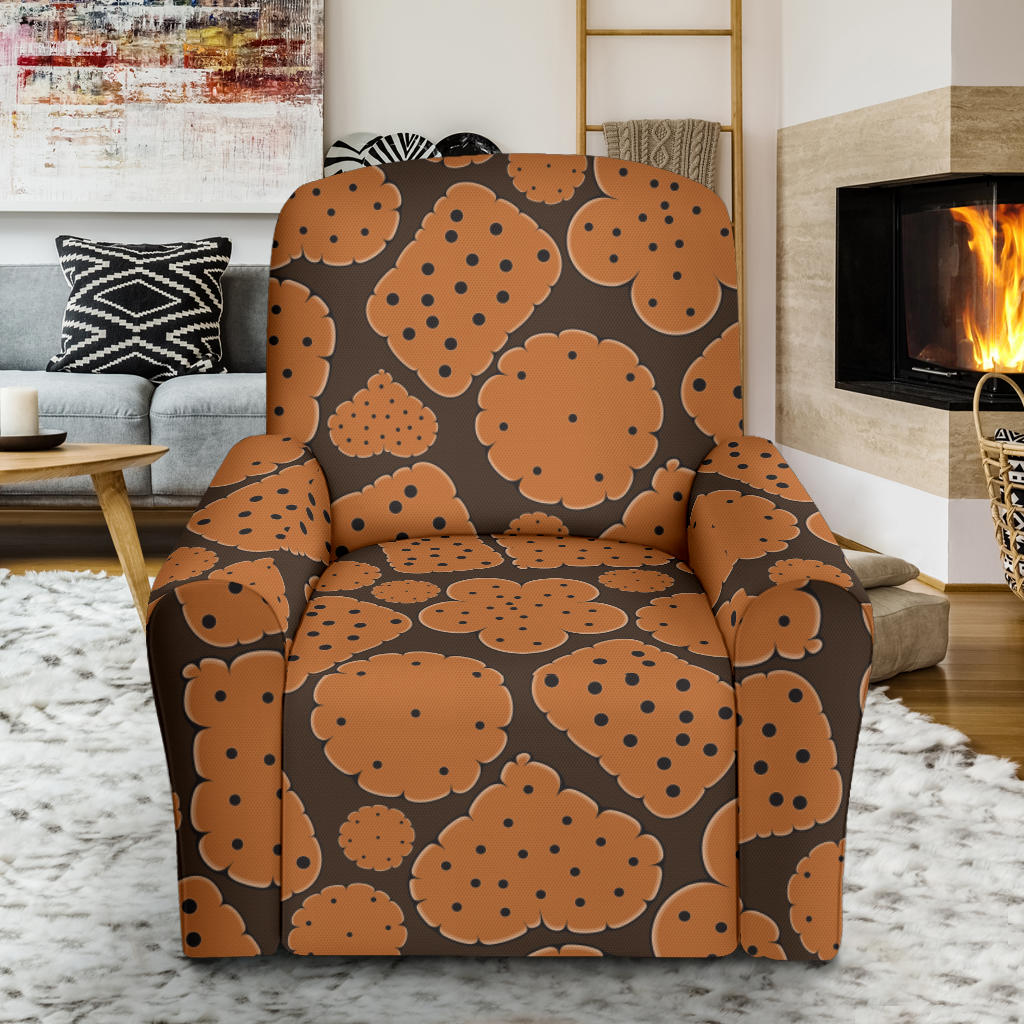 Cracker Pattern Print Design 01 Recliner Slipcover with Pocket