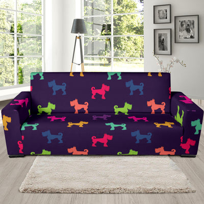 Schnauzers Pattern Print Design A05 Sofa Slipcover