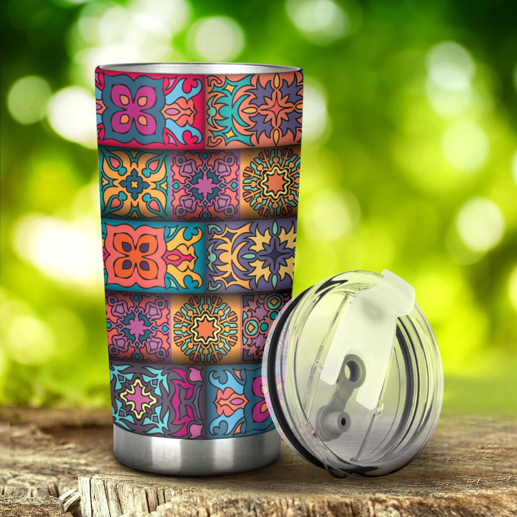 Mandala Style Design Print Tumbler