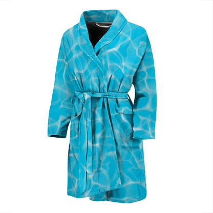 Swimming Pool Texture Print Design LKS301 Men Bathrobe
