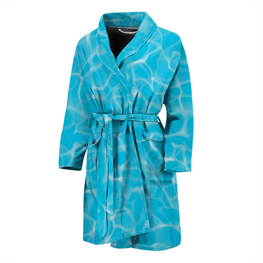Swimming Pool Texture Print Design LKS301 Men Bathrobe