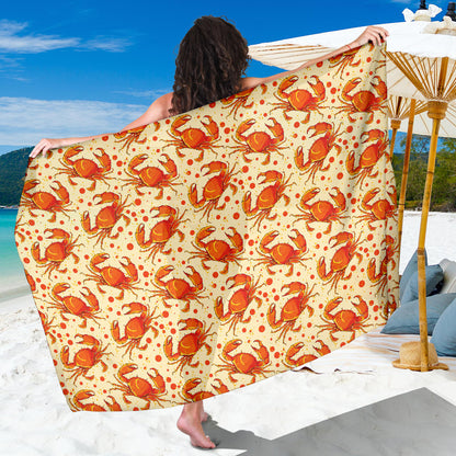Crab Pattern Print Design 01 Sarong Pareo Wrap