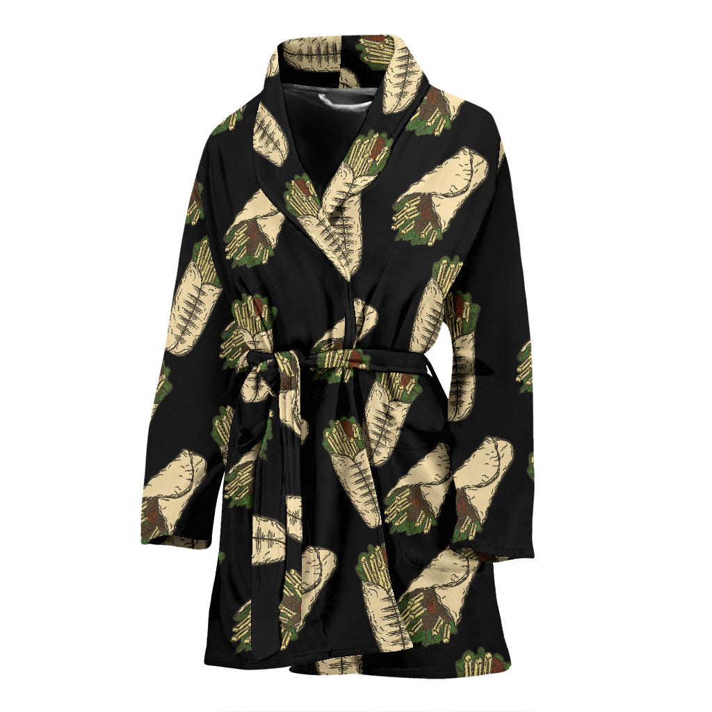Burrito Print Design LKS303 Women Bathrobe