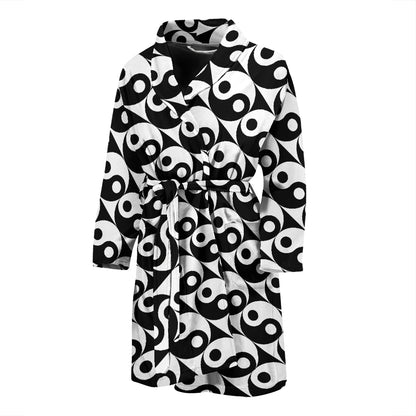 Yin Yang Print Design LKS304 Men Bathrobe