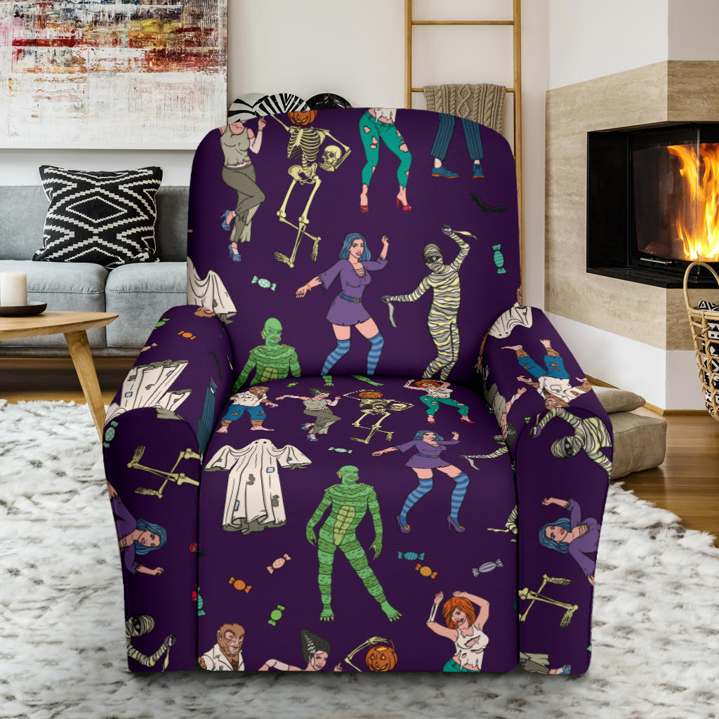 Creepy Zombie Print Design LKS302 Recliner Slipcover with Pocket