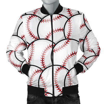 Baseball Pattern Men Bomber Jacket