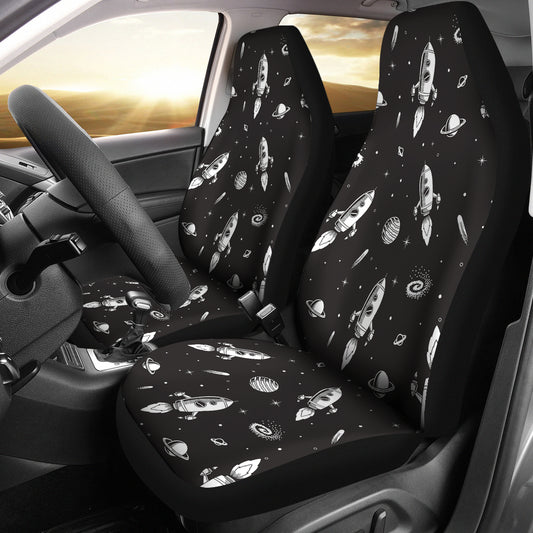 Space Rocket Print Design LKS303 Car Seat Covers