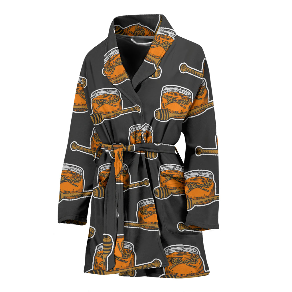 Honey Bee Print Design LKS305 Women Bathrobe
