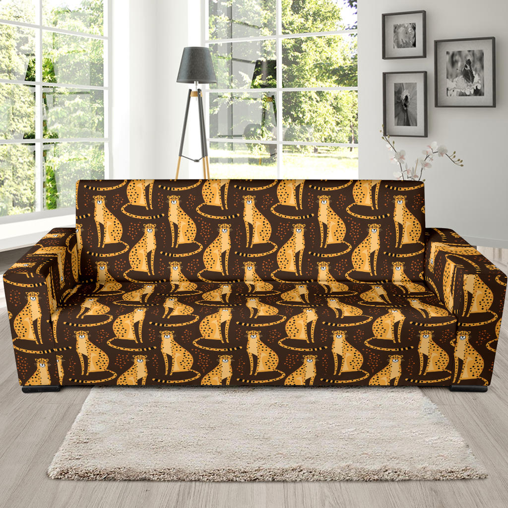 Cheetah Pattern Print Design 03 Sofa Slipcover