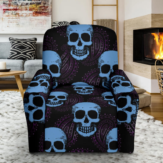 Skull Print Design LKS3012 Recliner Slipcover with Pocket