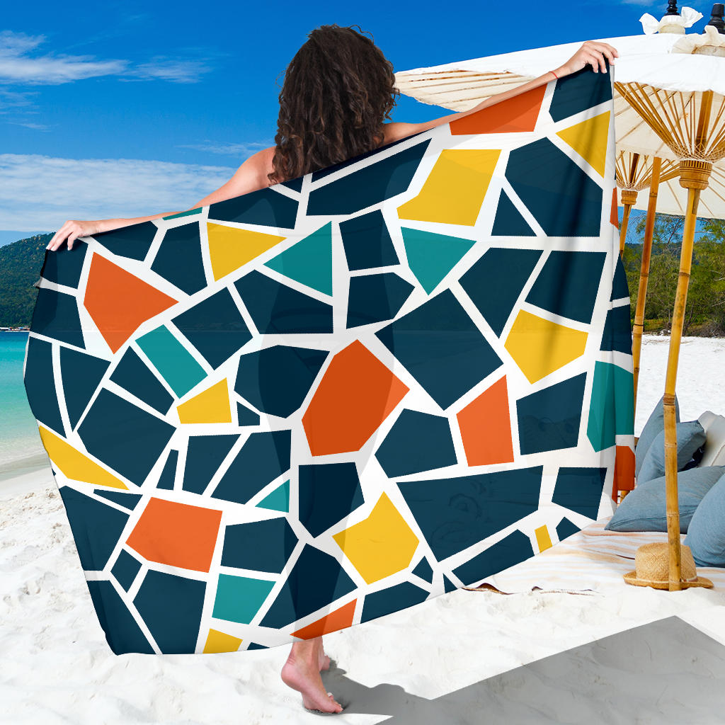 Mosaic Pattern Print Design 02 Sarong Pareo Wrap