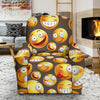 Smiley Face Emoji Print Design LKS303 Recliner Slipcover