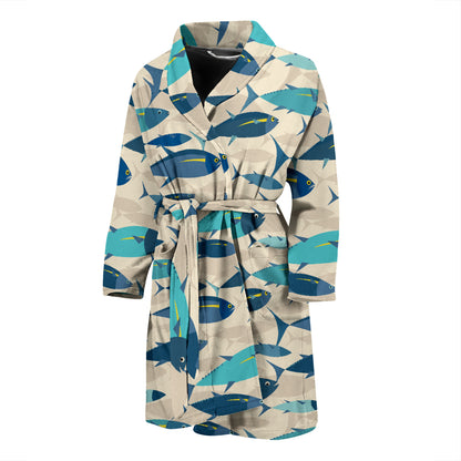 Tuna Fish Print Design LKS302 Men Bathrobe