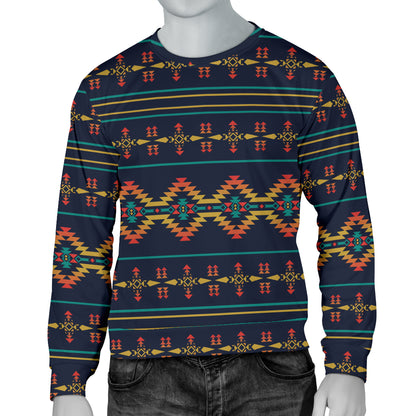Southwest American Design Themed Print Men Long Sleeve Sweatshirt