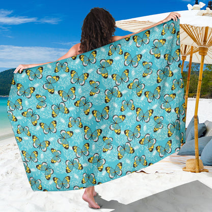 Butterfly Pattern Print Design 010 Sarong Pareo Wrap