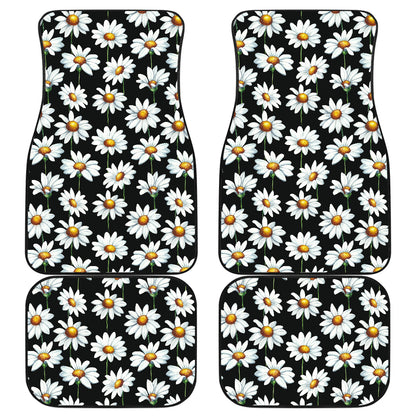 Daisy Print Pattern Car Floor Mats Front Back