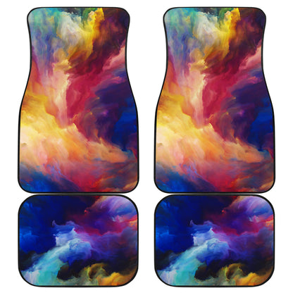 Vortex Twist Swirl Water Color Design Car Floor Mats Front Back