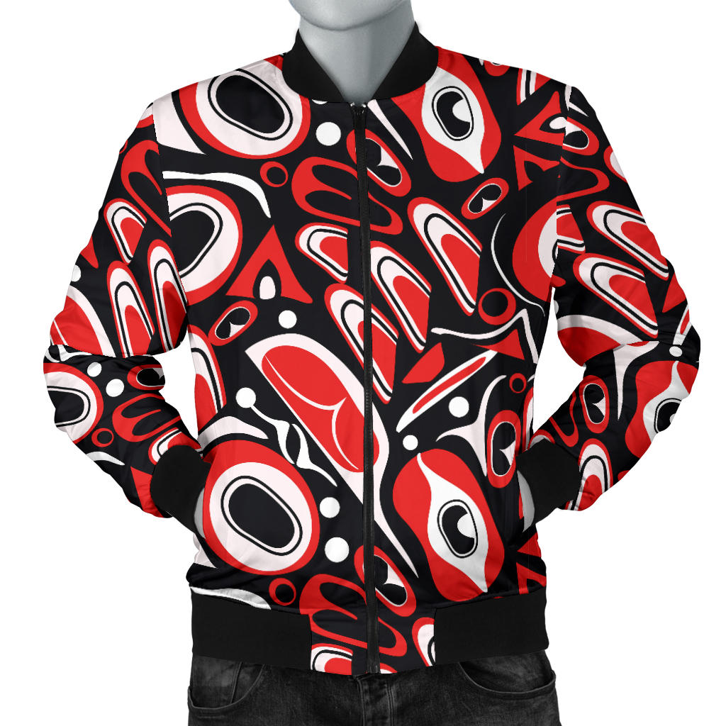 Totem Pole Texture Design Men Bomber Jacket