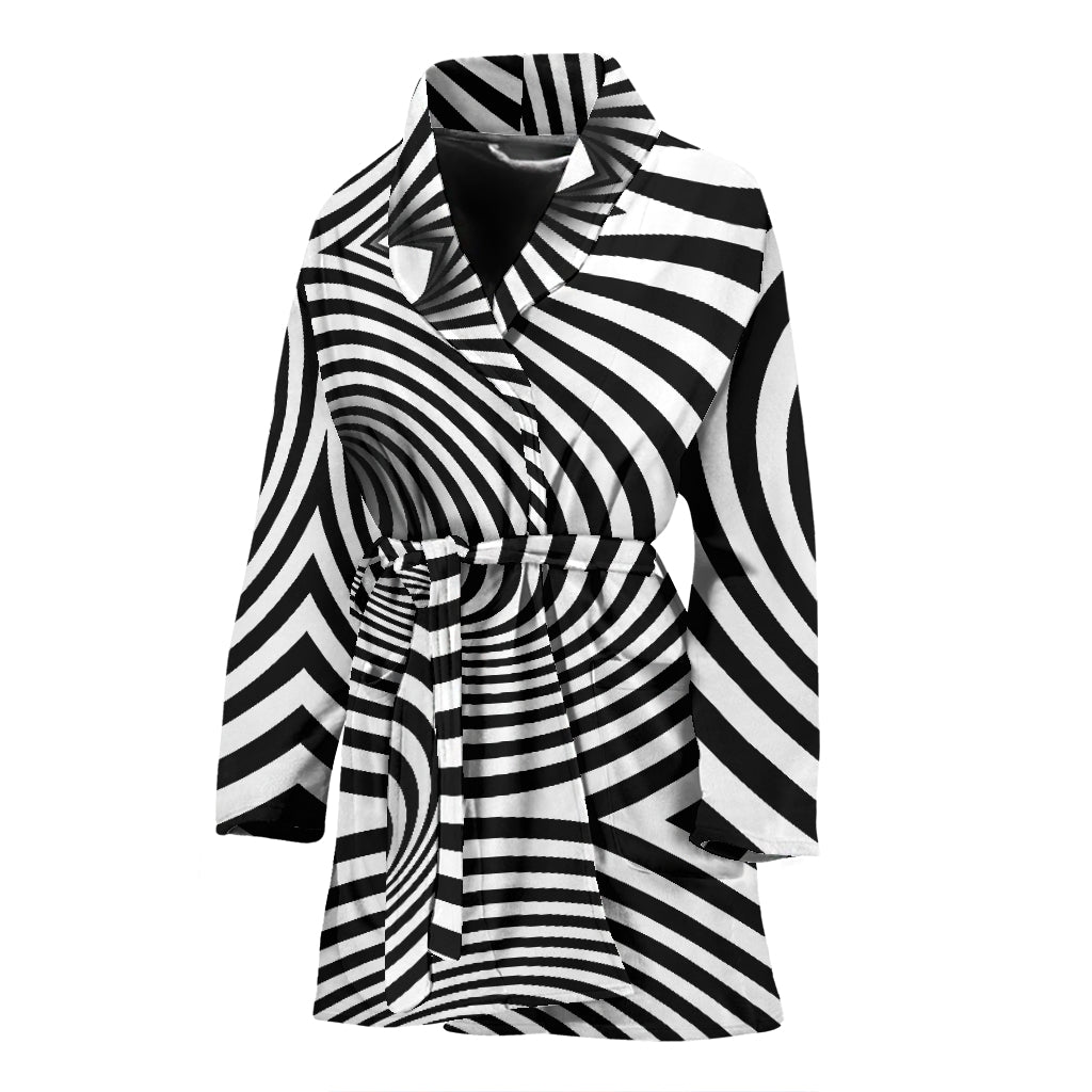 Vortex Print Design LKS303 Women Bathrobe