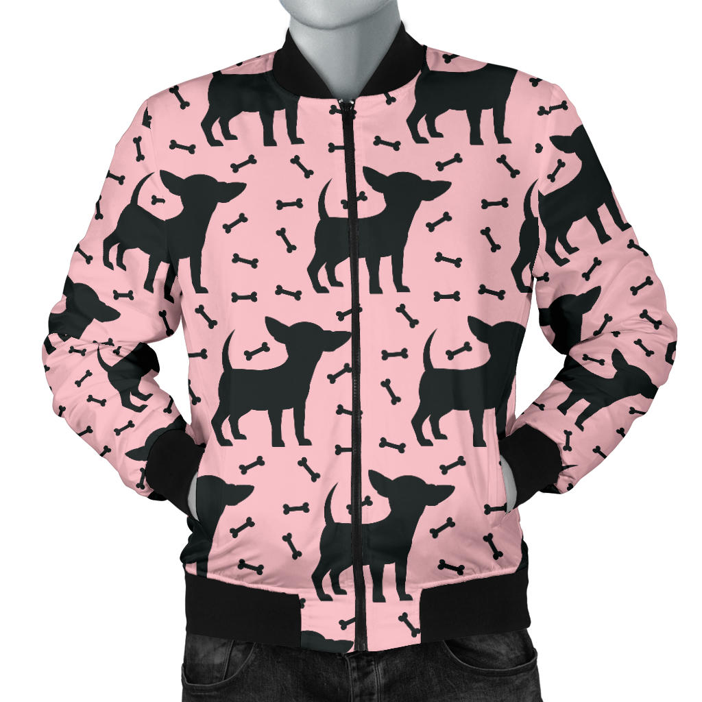 Chihuahua Pink Print Pattern Men Bomber Jacket