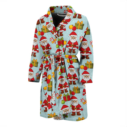 Santa Christmas Themed Print Design LKS303 Men Bathrobe
