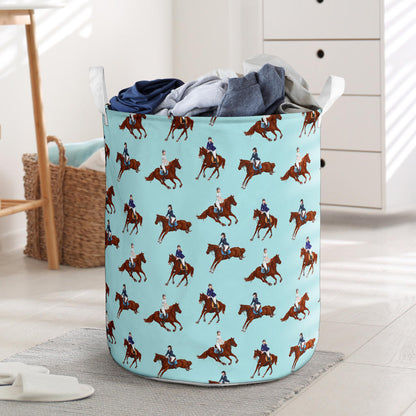 Equestrian Horse Riding Laundry Basket