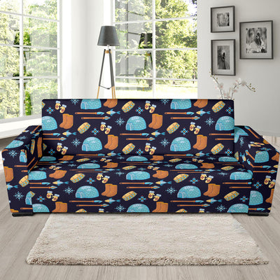 Eskimo Pattern Print Design 02 Sofa Slipcover